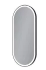 Fürdőszoba tükör, Arezzo design LED ovális, okos tükör, 40x90 cm fekete AR-3056BL