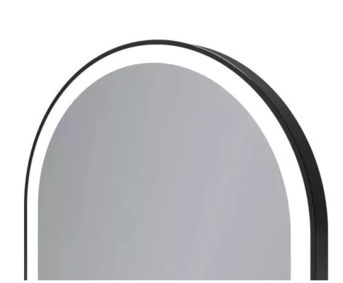 Fürdőszoba tükör, Arezzo design LED ovális, okos tükör, 40x90 cm fekete AR-3056BL