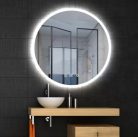 Fürdőszoba tükör, Arezzo design LED okos tükör 100 cm, kerek, órával AR-3054