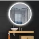 Fürdőszoba tükör, Arezzo design LED okos tükör 100 cm, kerek, órával AR-3054