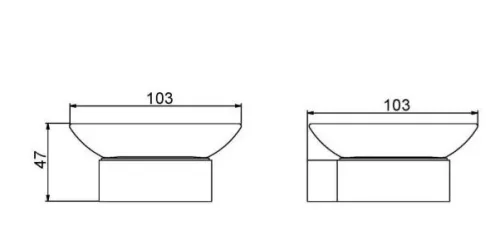 Szappantartó, Arezzo design Mono szappantartó, fekete AR-120021B