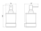 Szappanadagoló, Arezzo design Mono folyékony szappantartó, fekete AR-120039B