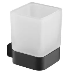   Pohártartó, Arezzo design Mono üveg pohár tartó, fekete AR-120131B
