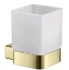 Pohártartó, Arezzo design Mono üveg pohár tartó, szálcsiszolt arany AR-120131BG