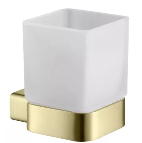 Pohártartó, Arezzo design Mono üveg pohár tartó, szálcsiszolt arany AR-120131BG