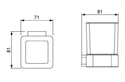 Pohártartó, Arezzo design Mono üveg pohár tartó, króm AR-120131C