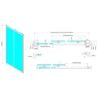 Zuhanyajtó, Aqualine Ugga zuhanyajtó 110x185 cm, átlátszó üveggel ATS110