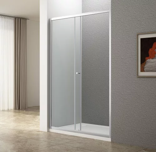 Zuhanyajtó, Aqualine Ugga zuhanyajtó 140x185 cm, átlátszó üveggel ATS140