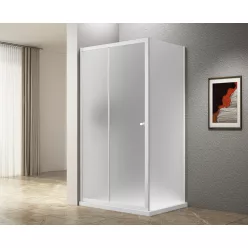   Zuhanykabin, Aqualine Ugga zuhanykabin 100x80 cm, brick üveggel, fehér AWS100-01