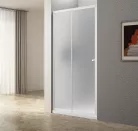 Zuhanyajtó, Aqualine Ugga zuhanyajtó 120x185 cm, brick üveggel, fehér AWS120
