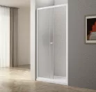 Zuhanyajtó, Aqualine Ugga zuhanyajtó 120x185 cm, brick üveggel, fehér AWS120