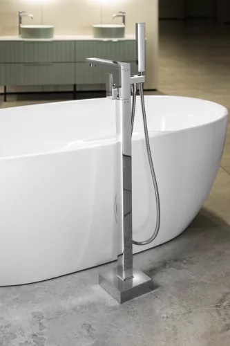 Kádtöltő csaptelep, Sapho Cubemix szabadonálló kádtöltő csaptelep, króm CM021