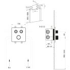 Falba süllyesztett csaptelep, Sapho Smartselect termosztatikus, 2 irányú, matt arany RP042GB