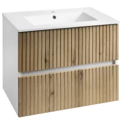   Alsó szekrény, Aqualine Paneda Strip mosdótartó szekrény, 69,5x55x45,2cm, emporio tölgy PN370