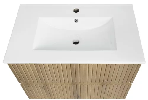 Alsó szekrény, Aqualine Paneda Strip mosdótartó szekrény, 74,5x55x45,2cm, emporio tölgy PN375