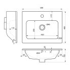 Mosdó, Sapho Practico kerámia mosdó 50x40 cm 44050