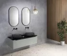 Mosdó, Sapho Beauty Maragua üvegmosdó 39,5 cm fekete TY214