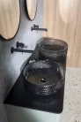 Mosdó, Sapho Beauty Maragua üvegmosdó 39,5 cm fekete TY214