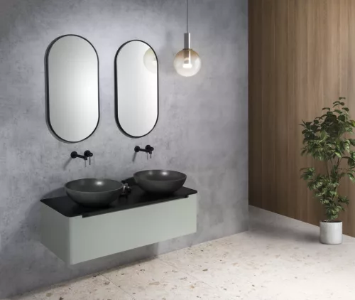 Mosdó, Sapho Turf beton mosdó 44 cm szürke gránit AR436