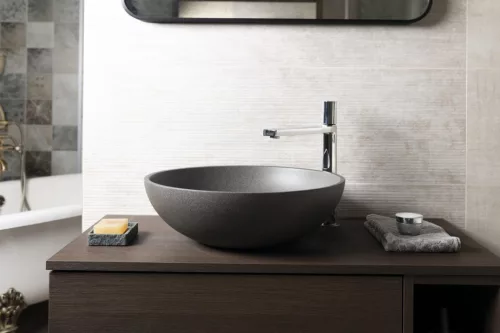 Mosdó, Sapho Turf beton mosdó 44 cm szürke gránit AR436