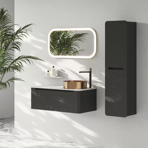 Mosdópult, Sapho Kerala rockstone pult 82x1,2x48,5 cm matt fehér KR080-0101