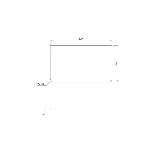 Mosdópult, Sapho Kerala rockstone pult 82x1,2x48,5 cm matt fehér KR080-0101