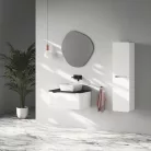 Mosdópult, Sapho Premio kompozit pult 82x1,2x48,5 cm matt fekete PRE080-3535