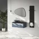 Mosdópult, Sapho Premio kompozit pult 102x1,2x48,5 cm matt fekete PRE100-3535