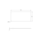 Mosdópult, Sapho Premio kompozit pult 102x1,2x48,5 cm matt fekete PRE100-3535