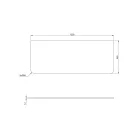 Mosdópult, Sapho Premio kompozit pult 122x1,2x48,5 cm matt fekete PRE120-3535