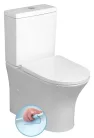 WC, Sapho Bruckner Leon rimless, monoblokkos wc, fehér 201.437.4