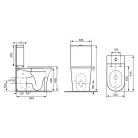 WC, Sapho Bruckner Leon rimless, monoblokkos wc, fehér 201.437.4
