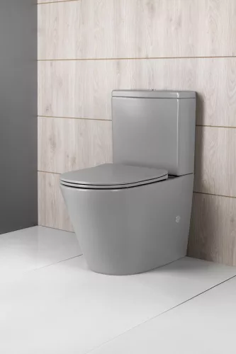 WC, Sapho Paco rimless, monoblokkos wc, matt szürke PC1012WRGR