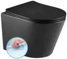 WC, Sapho Paco rimless, fali wc, fekete PZ1012WRB