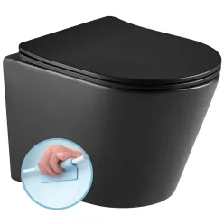 WC, Sapho Paco rimless, fali wc, fekete PZ1012WRB