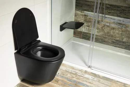 WC, Sapho Paco rimless, fali wc, fekete PZ1012WRB