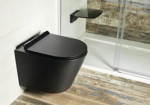 WC, Sapho Paco rimless, fali wc, fekete PZ1012WRB