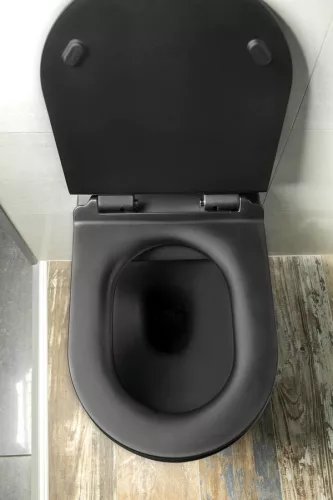 WC, Sapho Paco rimless, fali wc, fekete PZ1012WRB