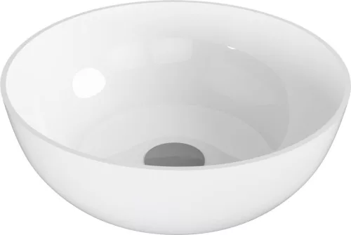 Mosdó, Sapho Banera Round öntött márvány mosdó 39 cm, fehér 14337