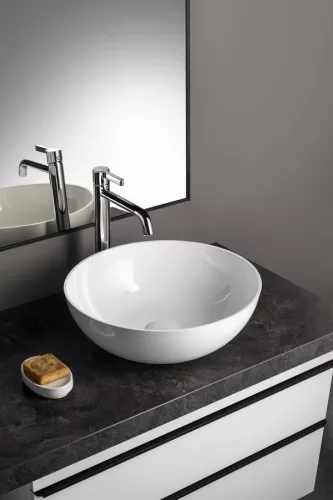Mosdó, Sapho Banera Round öntött márvány mosdó 39 cm, fehér 14337