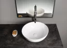 Mosdó, Sapho Banera Round öntött márvány mosdó 39 cm, fehér 14337