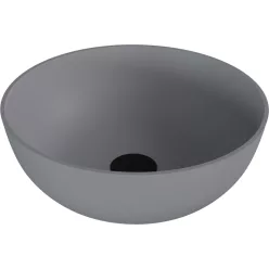   Mosdó, Sapho Banera Round öntött márvány mosdó 39 cm, matt szürke 14337.31