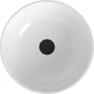 Mosdó, Sapho Banera Round öntött márvány mosdó 39 cm, fehér/matt szürke 14337.32