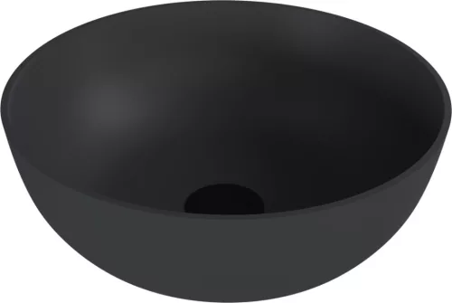 Mosdó, Sapho Banera Round öntött márvány mosdó 39 cm, matt antracit 14337.51