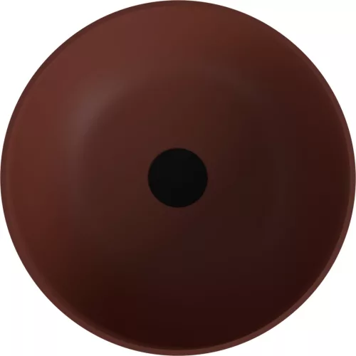 Mosdó, Sapho Banera Round öntött márvány mosdó 39 cm, matt barna 14337.71