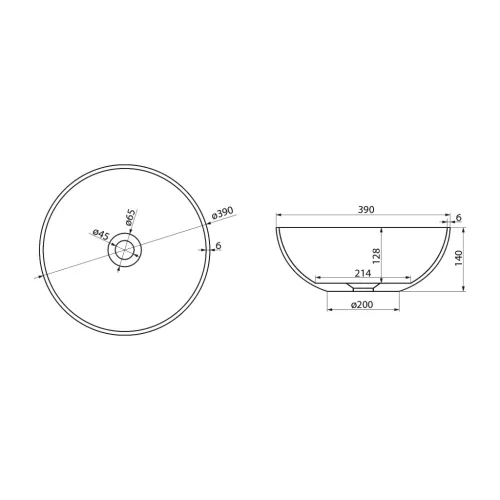 Mosdó, Sapho Banera Round öntött márvány mosdó 39 cm, matt bézs 14337.81