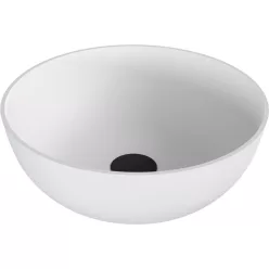   Mosdó, Sapho Banera Round öntött márvány mosdó 39 cm, matt fehér 14337MAT