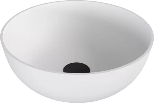 Mosdó, Sapho Banera Round öntött márvány mosdó 39 cm, matt fehér 14337MAT