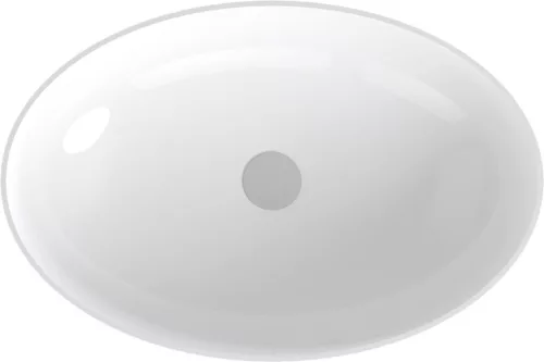 Mosdó, Sapho Banera Oval öntött márvány mosdó 60x40 cm, fehér 14397