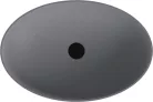 Mosdó, Sapho Banera Oval öntött márvány mosdó 60x40 cm, matt szürke 14397.31